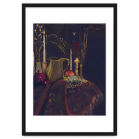 Dark Baroque Table still life moody still life oils