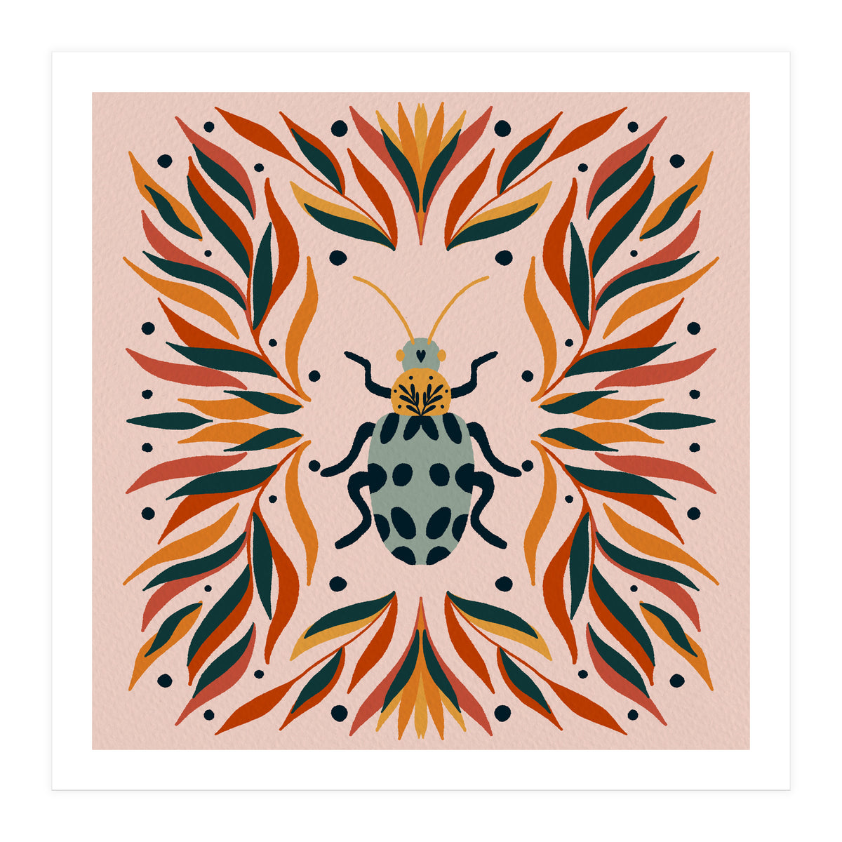 Bug And Leaves  (Print Only)