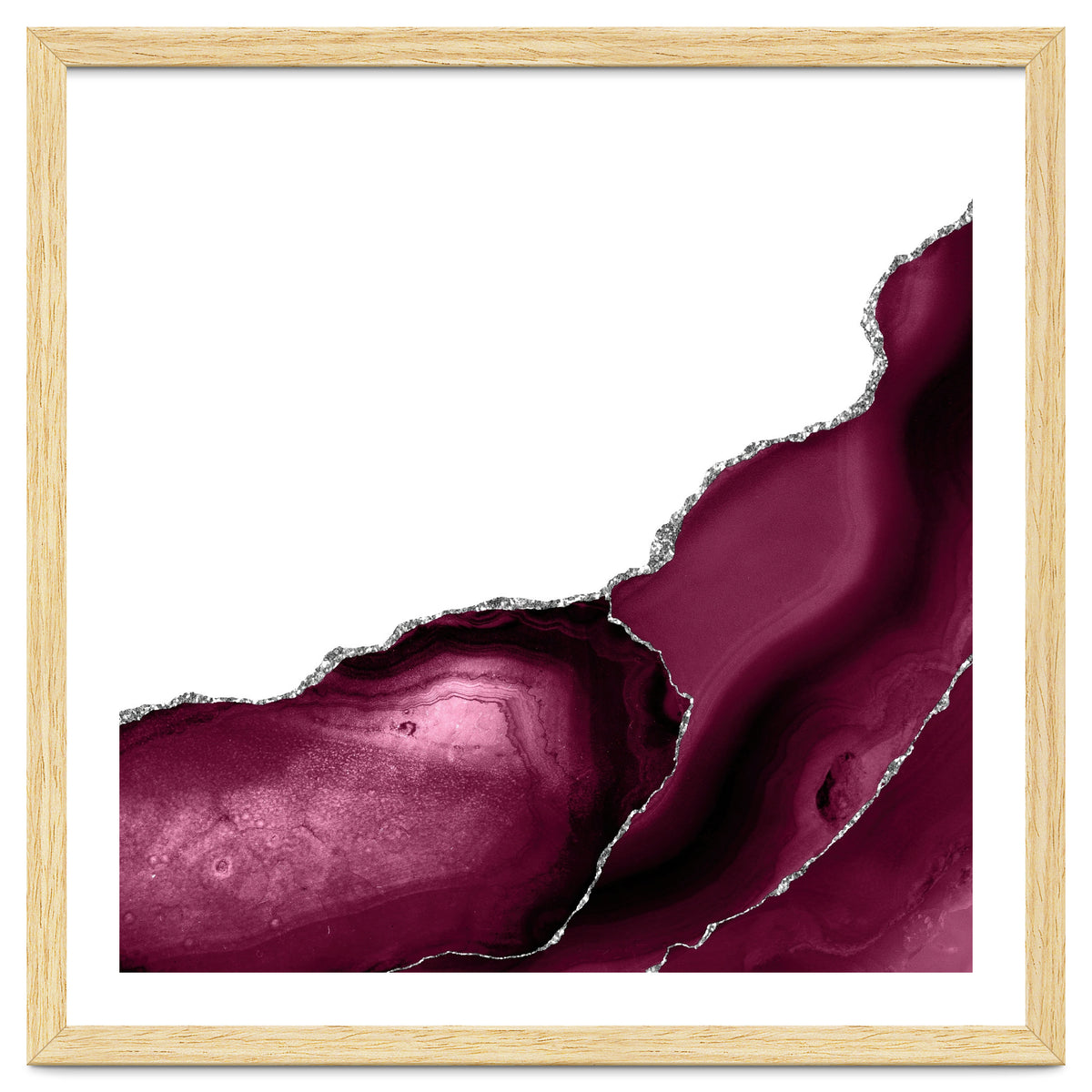 Burgundy & Silver Agate Texture 12