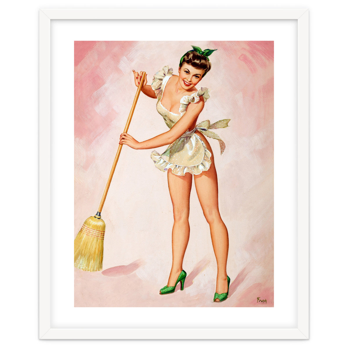 Sexy Pinup Mate On The Work