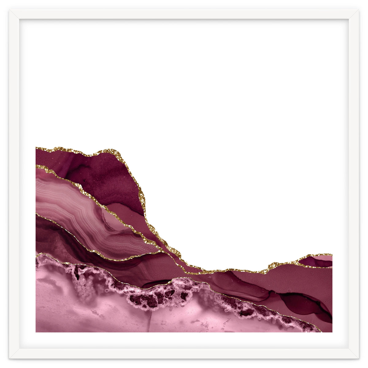 Burgundy & Gold Agate Texture 23