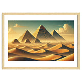 Vintage Egypt, Pyramids Of Giza Poster thumbnail