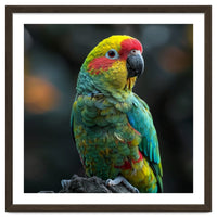 Vibrant Amazon Parrot Perched On A Branch
