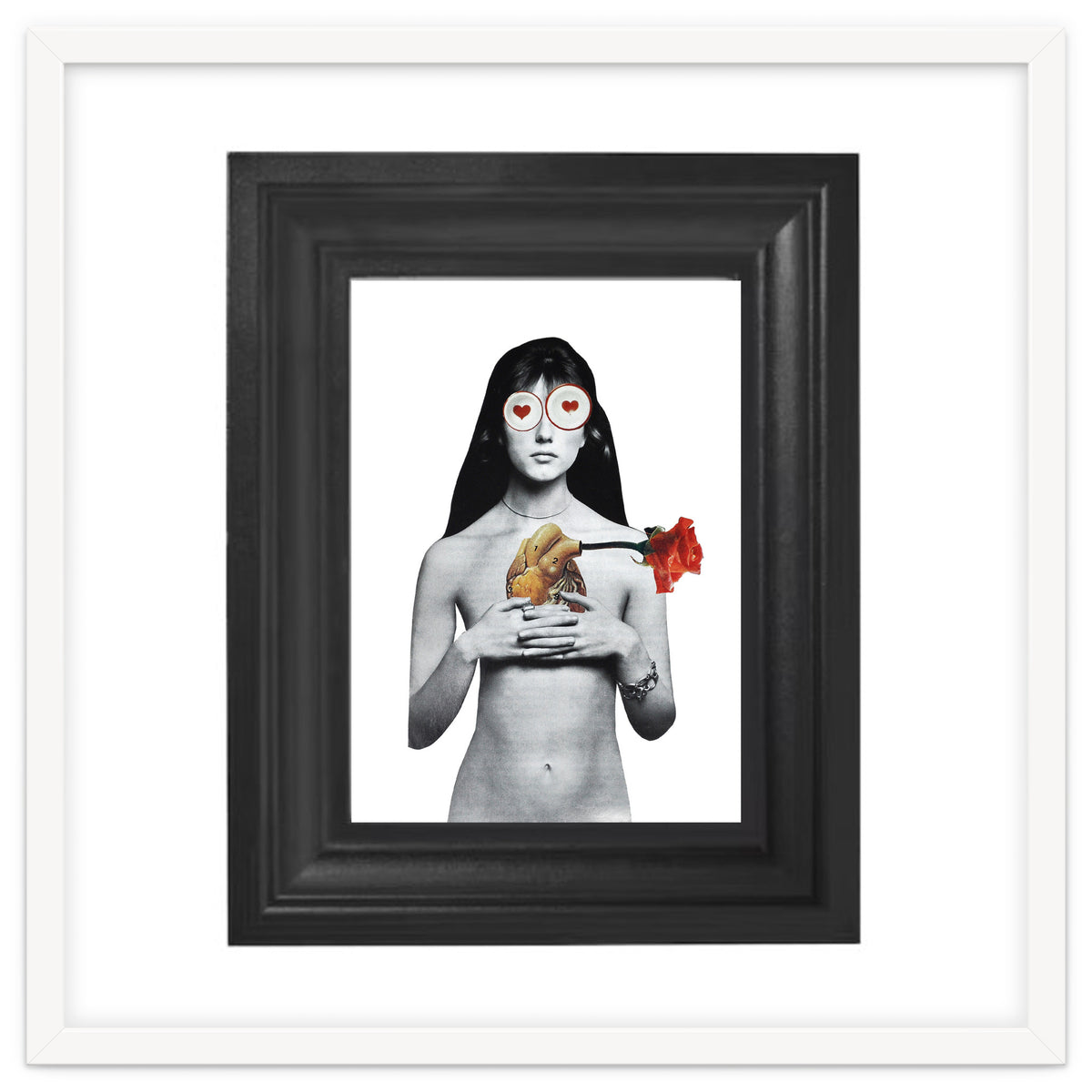 Woman In Love - Print of Paper Collage