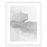 Abstract Black And White Organic Flowing Lines Pattern thumbnail