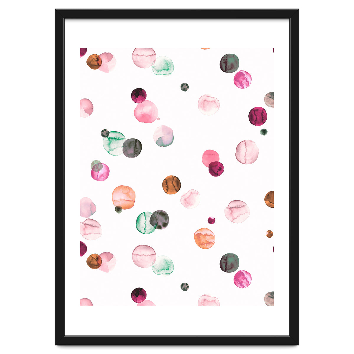Polka Dots Watercolor Minimal Pink