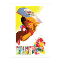 Spain, Woman With a Fan (Print Only)