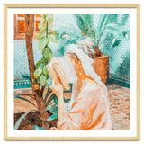 Turkish Reader | Morocco Travel Book Club | Modern Bohemian Woman Architecture | Watercolor Painting thumbnail