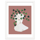 Roman Planter, Plant Pot, Botanical Nature Victorian Statue Face, Eclectic Bohemian Plant Lady Illustration thumbnail