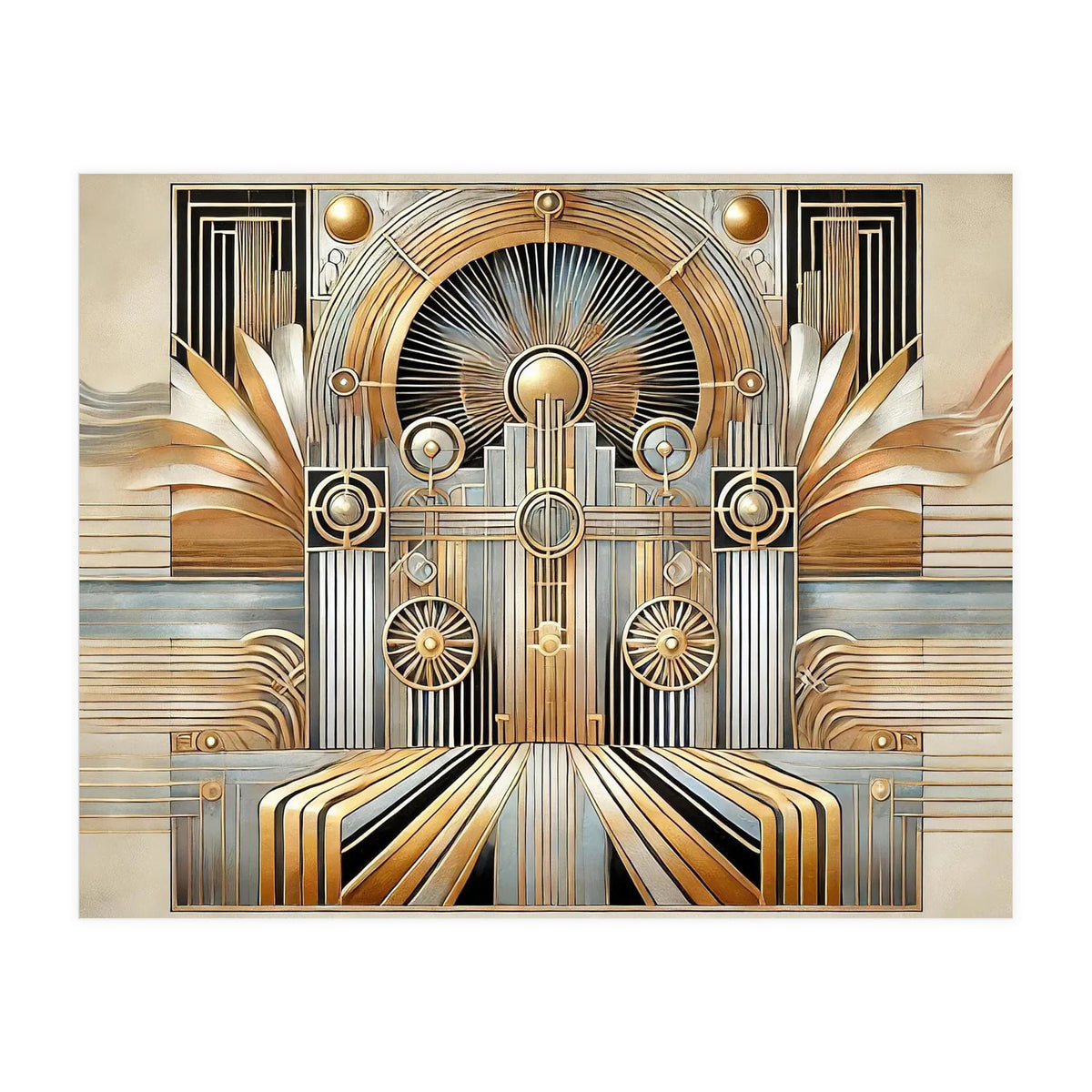 Art Deco Gold Architecture (Print Only)