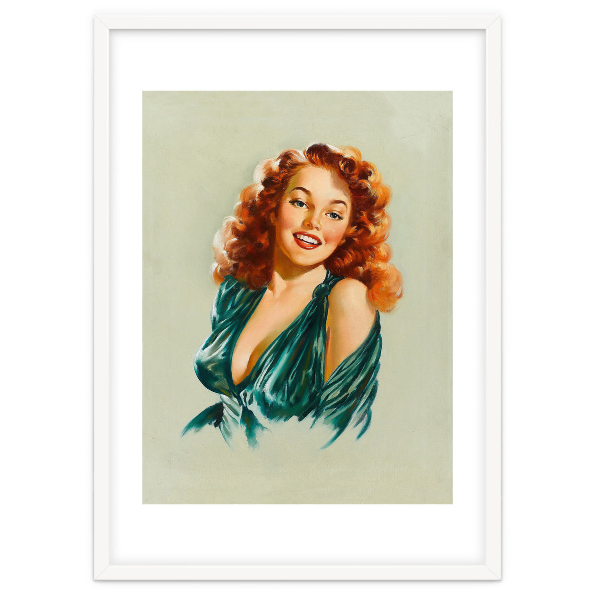 Portrait Of A Redhead Pinup Woman