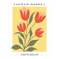 Amsterdam Flower Market - Modern Colorful Botanical Print (Print Only)