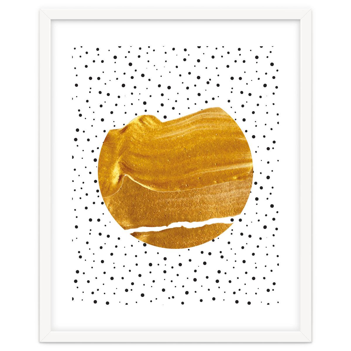 Stay Gold | Abstract Geometric Painting | Polka Dots Quirky Eclectic | Modern Boho Luxe