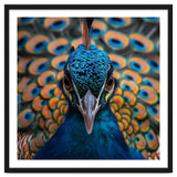 Close Up Peacock Head And Eye With Feathers thumbnail