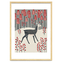 Fawn in a Winter Landscape