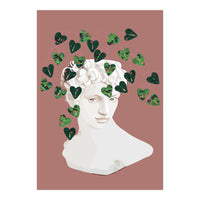 Roman Planter, Plant Pot, Botanical Nature Victorian Statue Face, Eclectic Bohemian Plant Lady Illustration (Print Only)