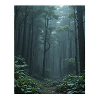 Ethereal Misty Forest in the Rain (Print Only)