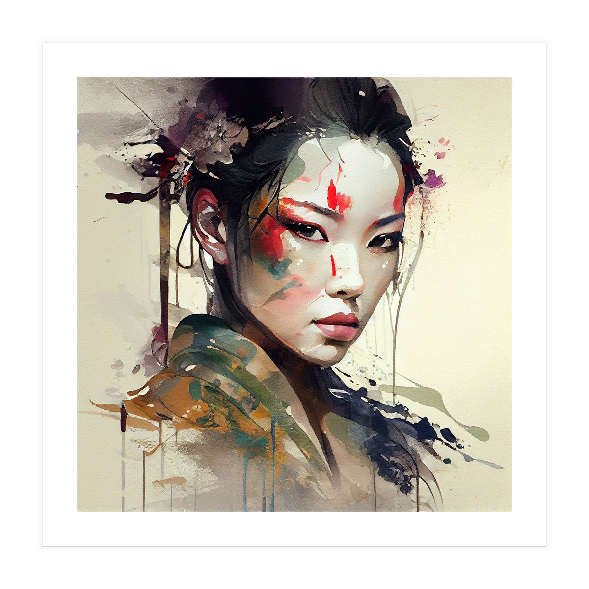 Powerful Warrior Geisha #1 (Print Only)