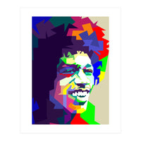 Jimi Hendrix Rock And Blues Music Pop Art (Print Only)