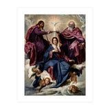 'The Coronation of the Virgin', ca. 1635, Spanish School, Oil on canvas, 176 cm x 124 cm, P01168. (Print Only) thumbnail