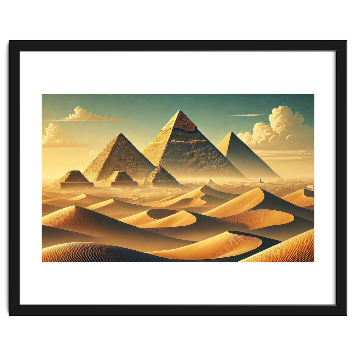 Vintage Egypt, Pyramids Of Giza Poster