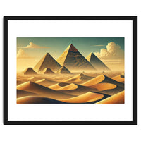 Vintage Egypt, Pyramids Of Giza Poster