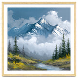 Majestic Peaks in Morning Mist thumbnail