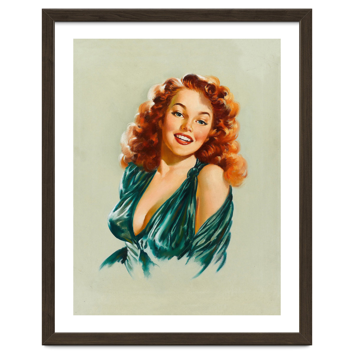 Portrait Of A Redhead Pinup Woman