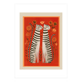 Striped Cat Pair (Print Only) thumbnail