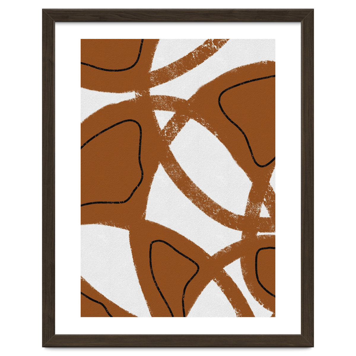 Abstract Brown and Black Lines