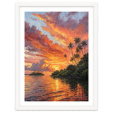 Impressionist Tropical Sunset Over Paradise Island thumbnail