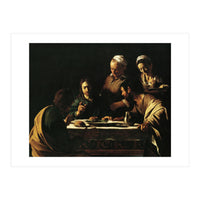 Caravaggio / 'Supper at Emmaus', 1606, Oil on canvas, 141 x 175 cm. JESUS. CRISTO RESUCITADO. (Print Only)