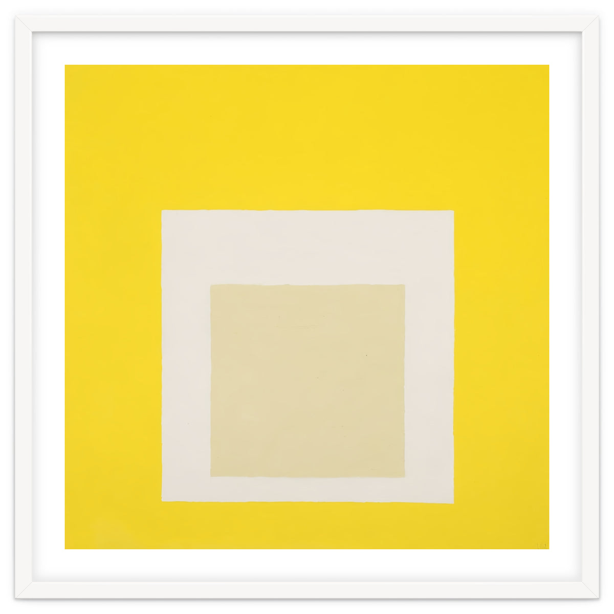 JOSEF ALBERS - HOMAGE TO THE SQUARE YELLOW WHITE