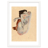 Crouching Nude in Shoes and Black Stockings, Back View. thumbnail