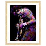 Miles Davis American Jazz Trumpeter Legend Colorful Art thumbnail
