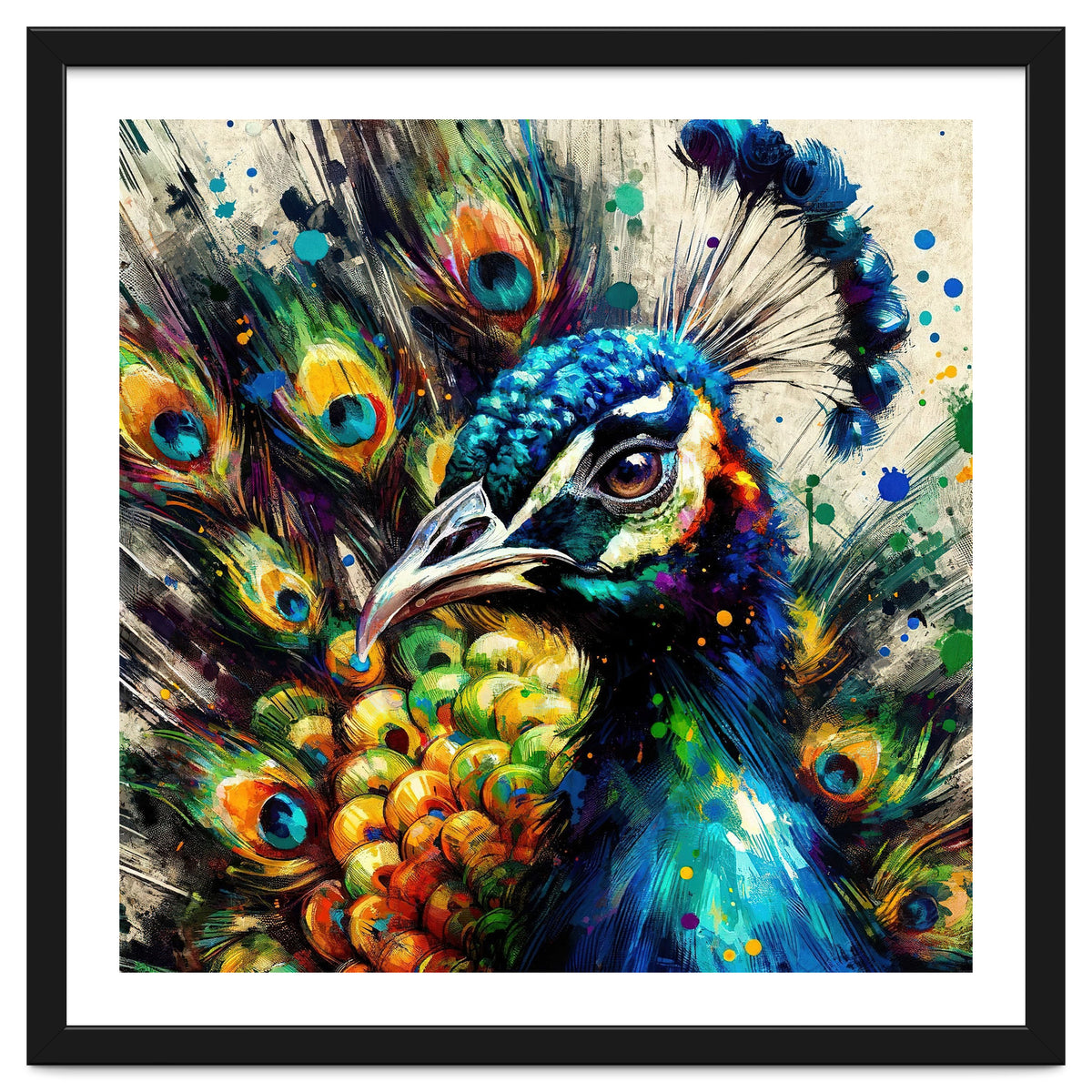 Vibrant Peacock Portrait