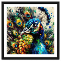 Vibrant Peacock Portrait
