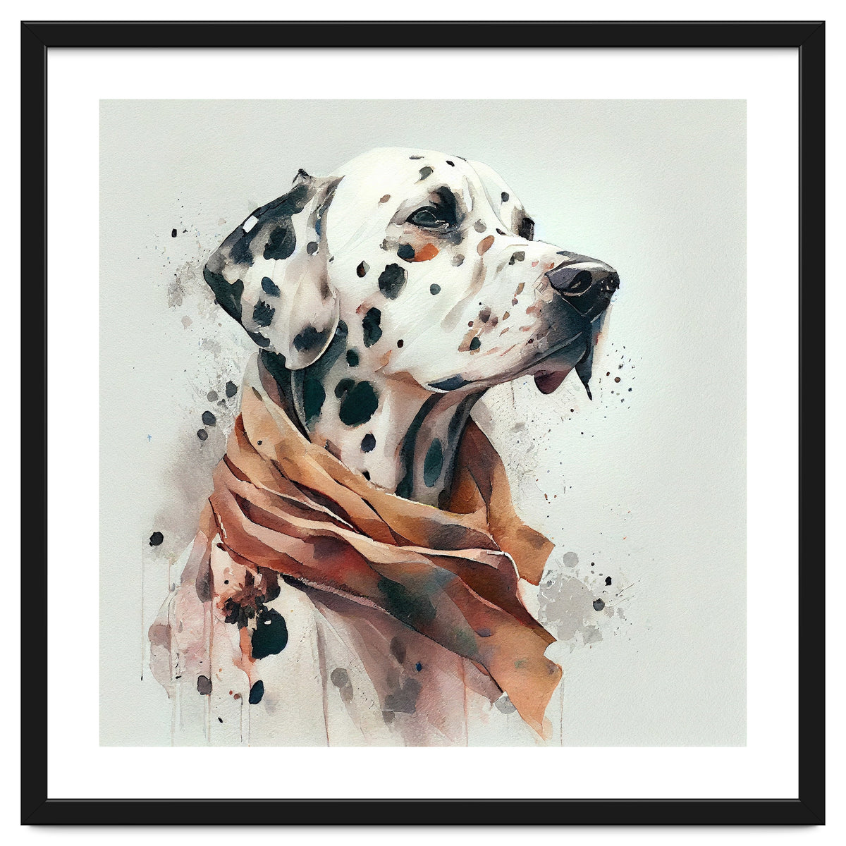 Watercolor Dalmatian Dog
