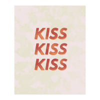 Kiss Kiss Kiss Love Typography (Print Only)
