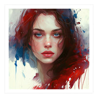 Modern Fairy Tale Blue Eyed Portrait (Print Only)