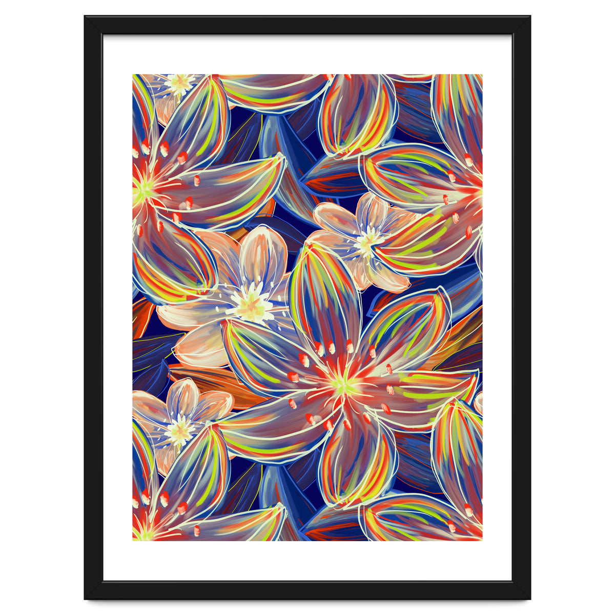 Fluo Bloom Orange & Blue