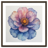 Ethereal Bloom: Watercolor Petals in Indigo and Rose thumbnail