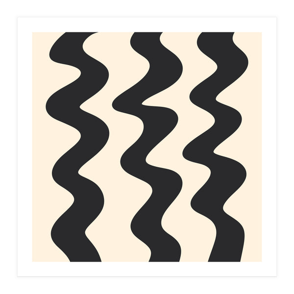 Squiggly Lines - monochrome (Print Only)