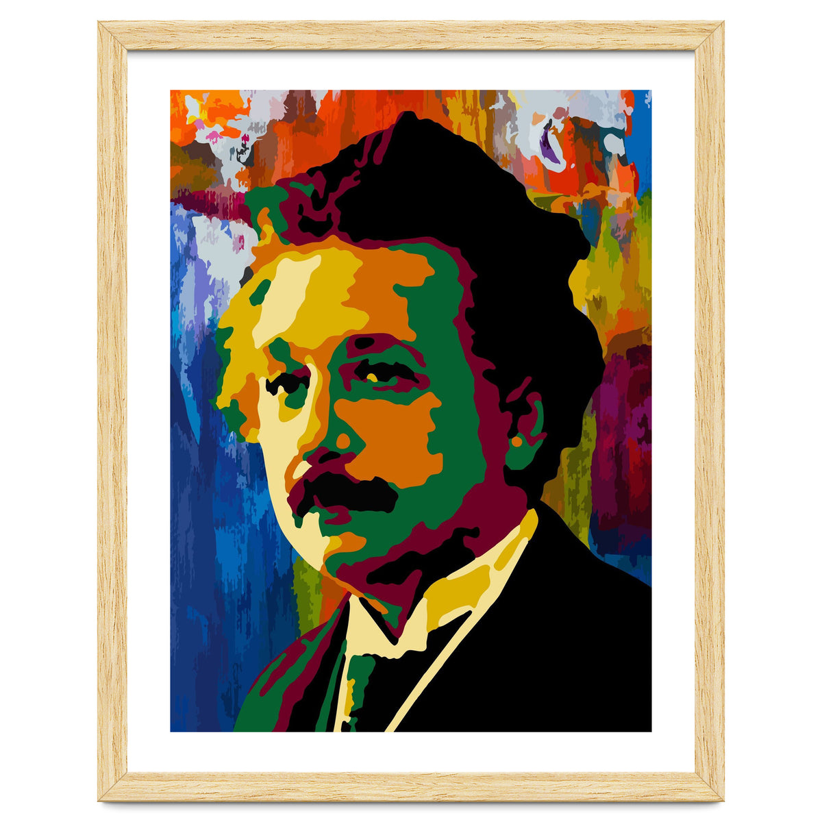 Albert Einstein Colorful Abstract