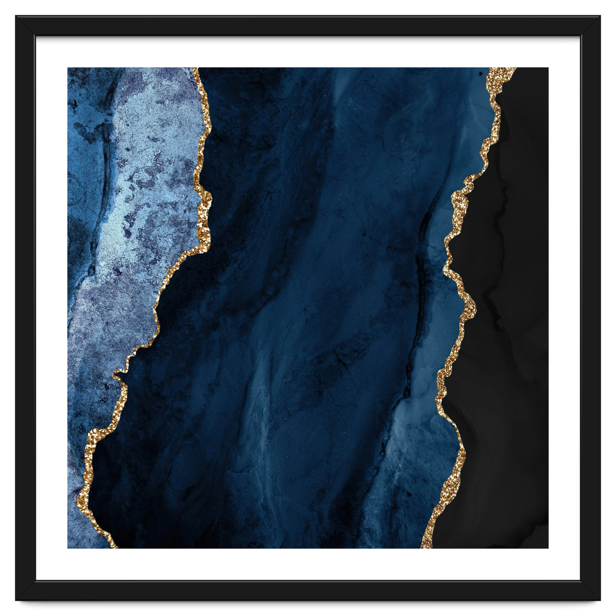 Navy & Gold Agate Texture 01