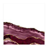Burgundy & Gold Agate Texture 24  (Print Only)