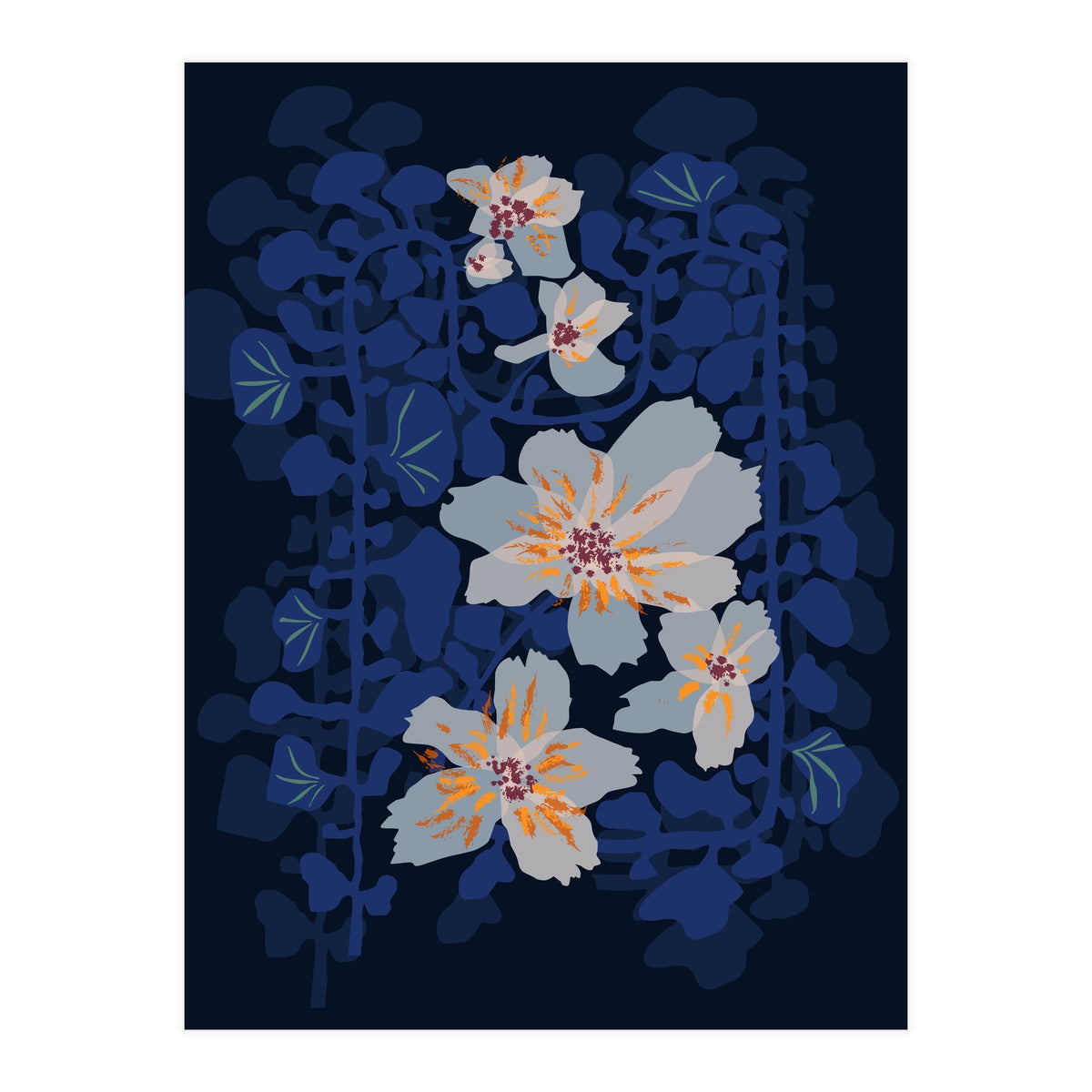 Orchid shadow blue notes (Print Only)