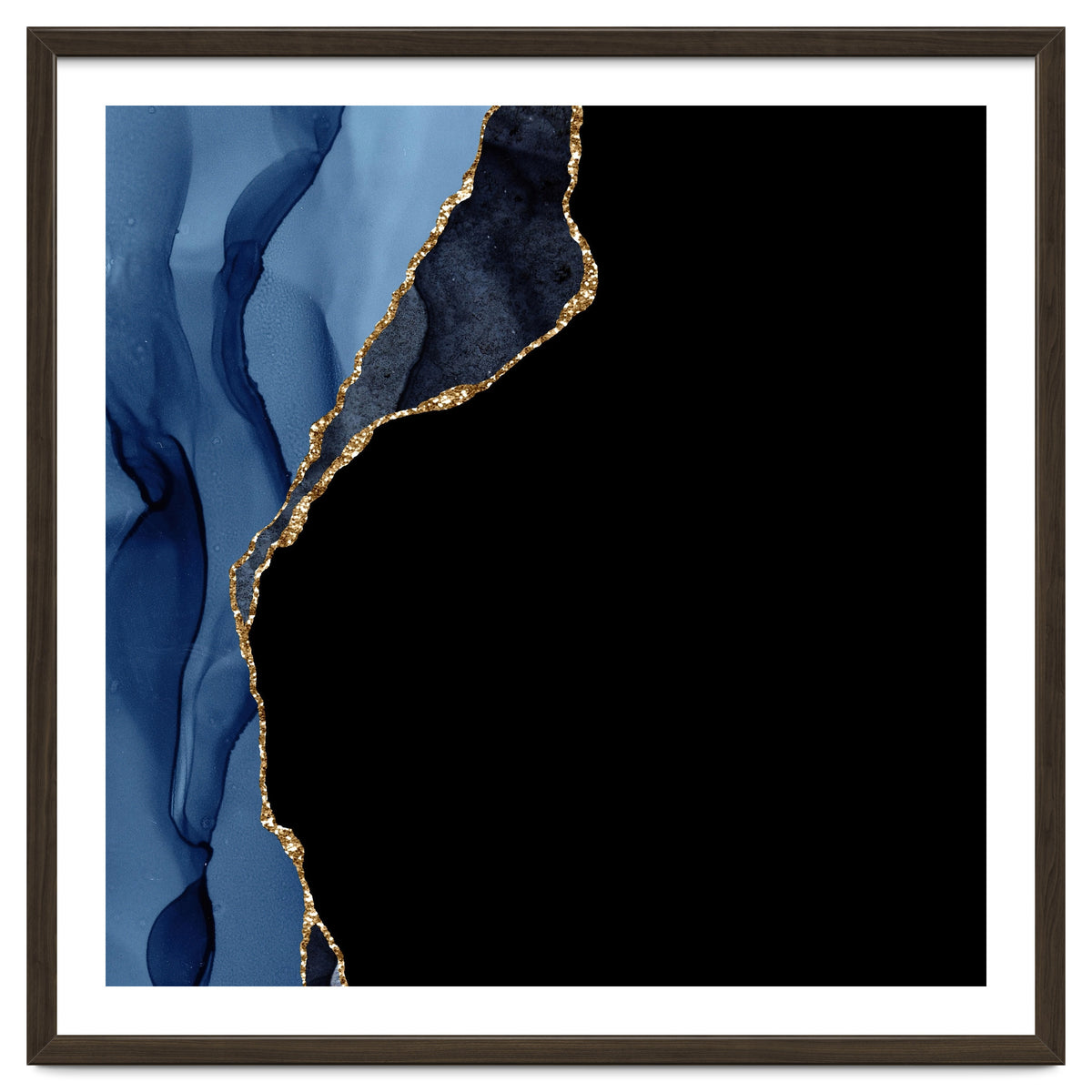 Navy & Gold Agate Texture 09