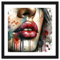 Watercolor Women Lips #1
