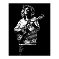 Pat Metheny American Jazz Guitarist Legend in Monochrome (Print Only)